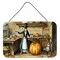 Edge Collections - 8" x 12" - Multicolor - Italian Greyhound Fall Kitchen Pumpkins Aluminum Metal Sign - 1 Piece